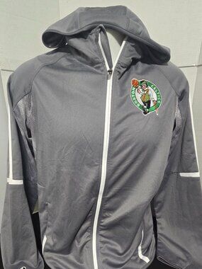Boston Celtics Holloway Full Zip Performance Hoodie Jacket Gray Adult Medium NBA